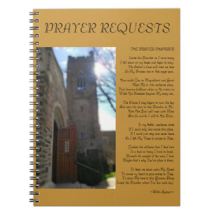 PRAYER REQUEST CHAMBER POEM NOTEBOOK