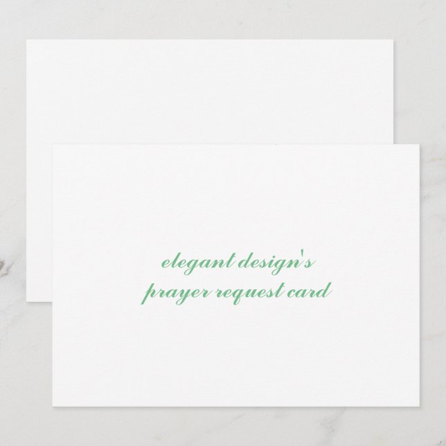 prayer request invitation card (Front/Back)