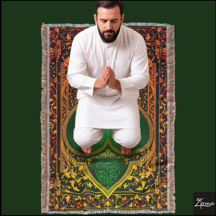 Prayer rug throw blanket