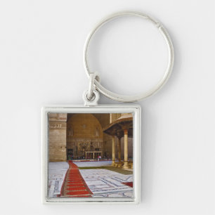Prayer rugs leading into Islamic mosque, Cairo, Key Ring