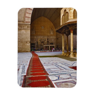Prayer rugs leading into Islamic mosque, Cairo, Magnet