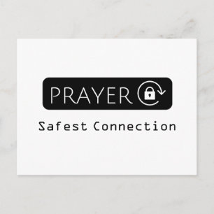 Prayer Safest Connection WiFi Christian Faith Postcard