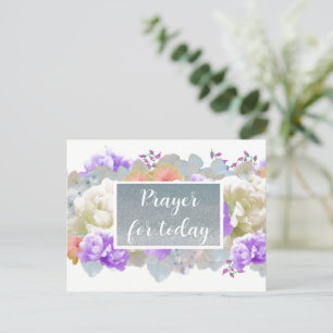 Prayer Scripture for Today Faux Glitter Postcard