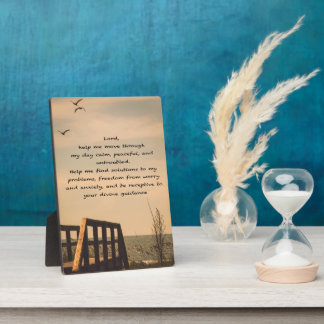 Prayer Serenity Peace Guidance Sunny Seascape Plaque