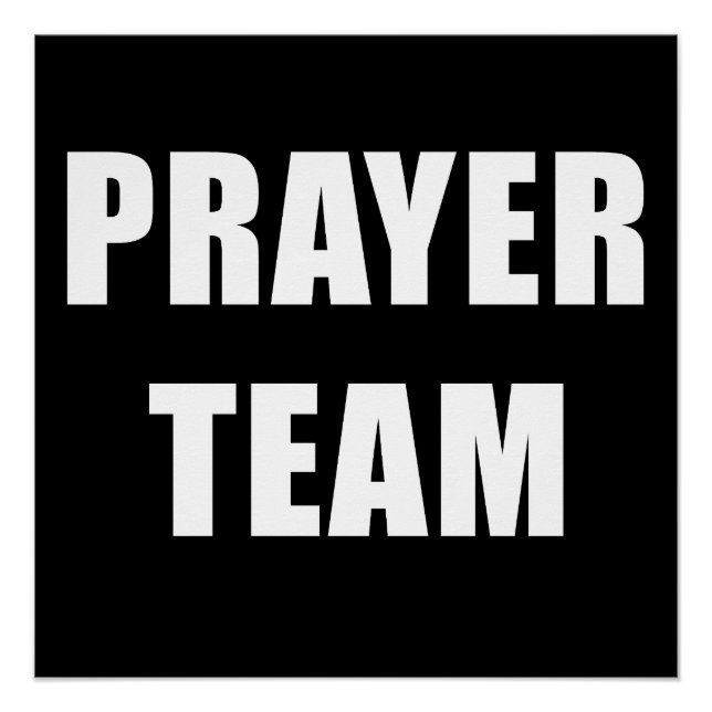 Prayer Team – Christian Ministry Faith Staff Poster (Front)