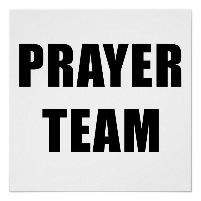 Prayer Team – Christian Ministry Faith Staff Poster (Front)