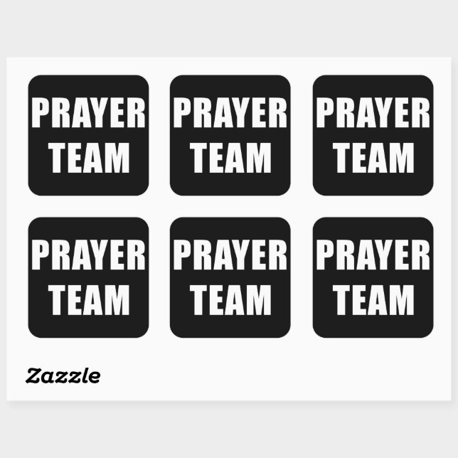 Prayer Team – Christian Ministry Faith Staff Square Sticker (Sheet)