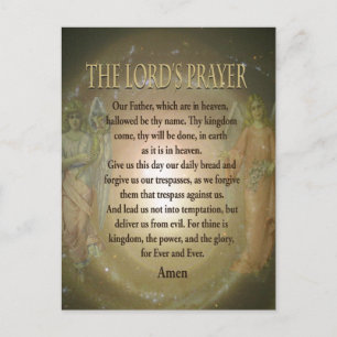 Prayer - The Lord's Prayer Postcard