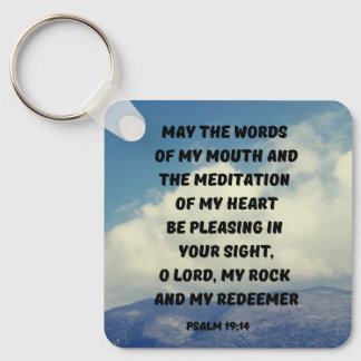 Prayer To Alway Please God Psalm 19:14 Bible Verse Key Ring