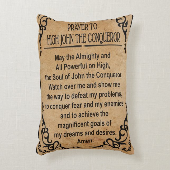 Prayer to High John the Conqueror Art Pillow (Front(Vertical))