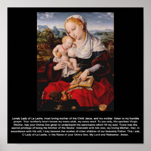 PRAYER TO "OUR LADY OF LA LECHE" POSTER