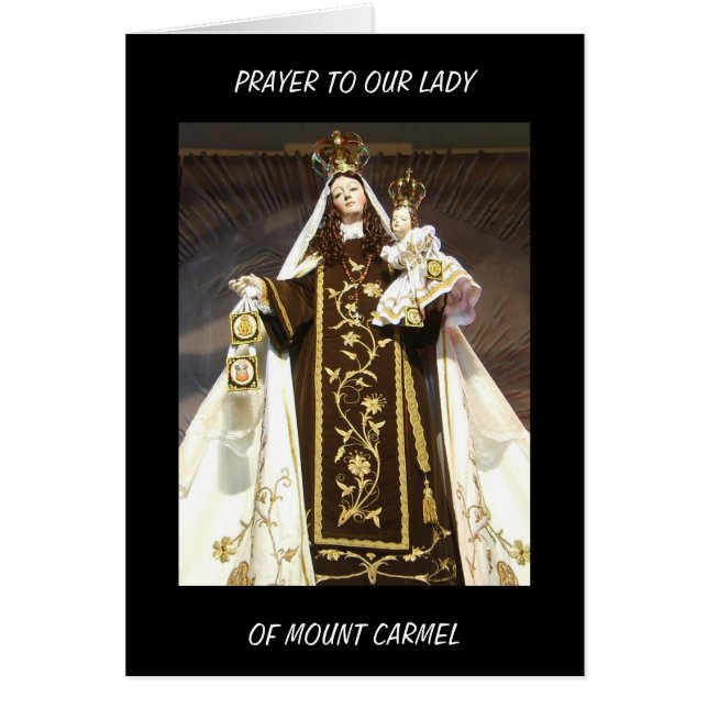 PRAYER TO OUR LADY OF MOUNT CARMEL (Front)