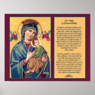 Prayer to Our Lady of Perpetual Prayer. Poster