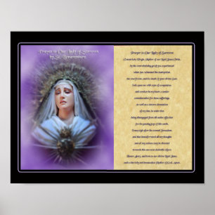 Prayer to Our Lady of Sorrows. Poster