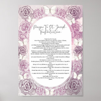 Prayer to Saint Joseph for protection Poster