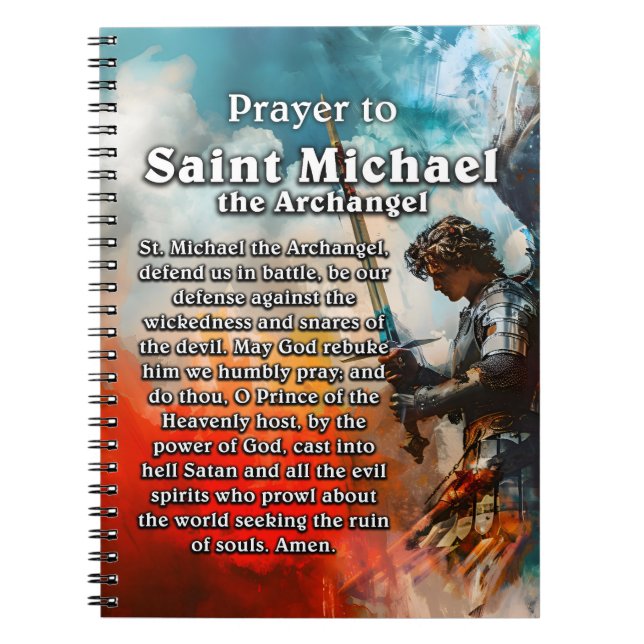 Prayer to Saint Michael the Archangel Notebook (Front)