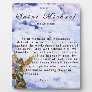 Prayer to Saint Michael the Archangel Plaque