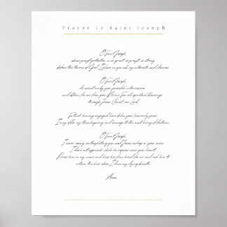 Prayer to St. Joseph Poster