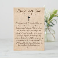 Prayer to St Jude for Healing & Strength Flat Card