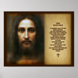 Prayer to The Holy Face of Jesus. Poster