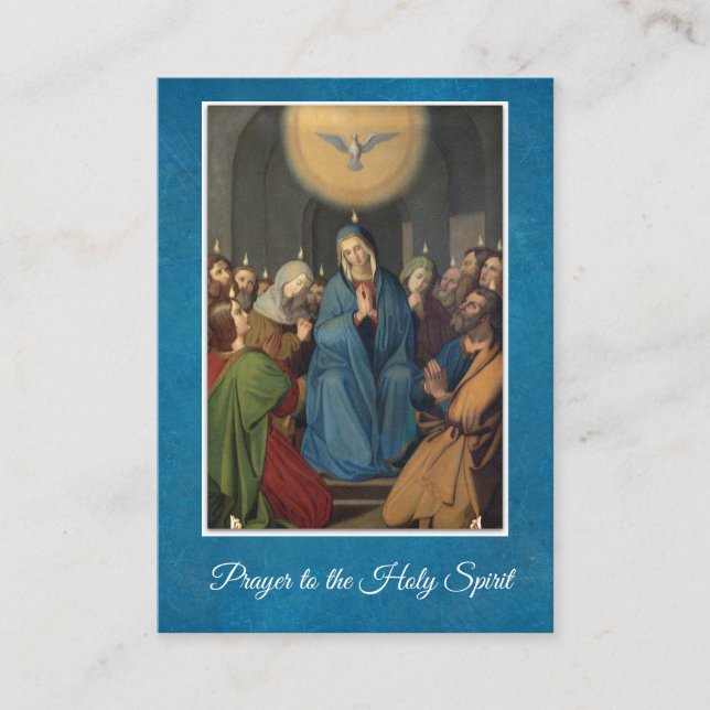 Prayer to the Holy Spirit Blessed Virgin Holy Card (Front)