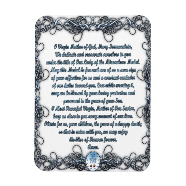 Prayer to the Miraculous Medal Magnet (Vertical)