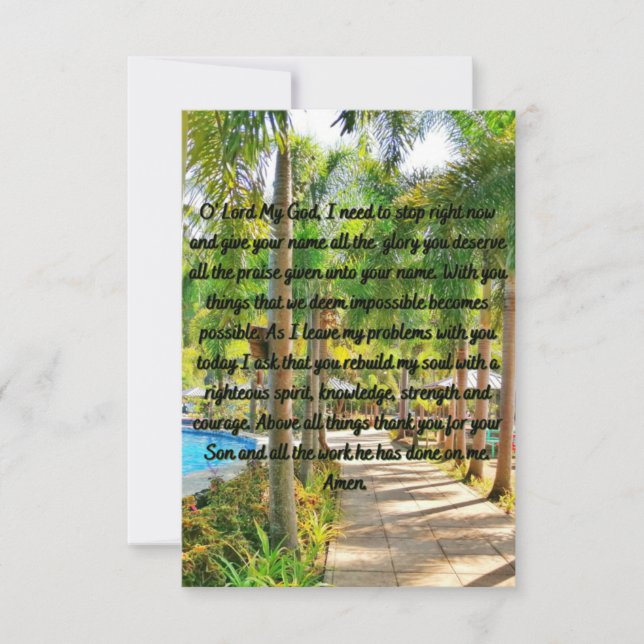 Prayer To The Most High God Flat Greeting Card (Front)
