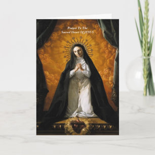 Prayer To The Sacred Heart Of JESUS Card
