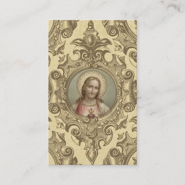 Prayer to the Sacred Heart of Jesus Holy Card (Front)