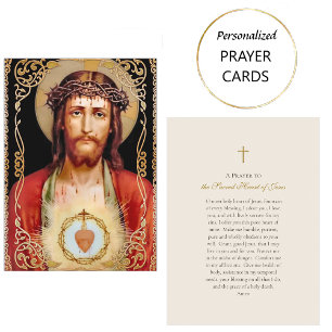 Prayer to the Sacred Heart of Jesus Prayer Card