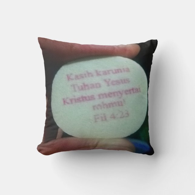 Prayer verses in the Bible Cushion (Front)