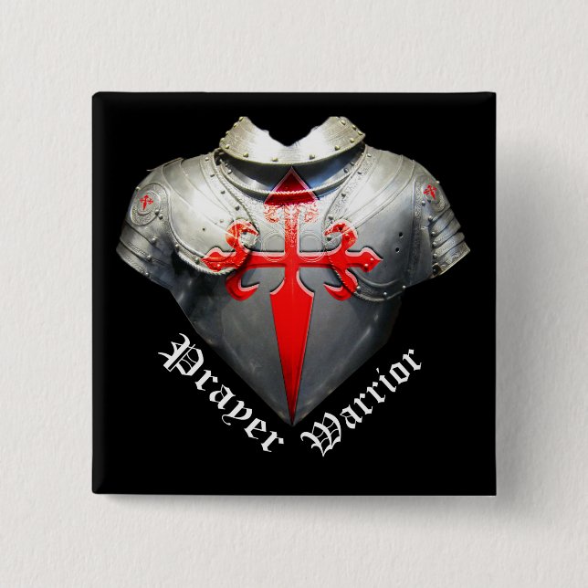 Prayer Warrior 15 Cm Square Badge (Front)