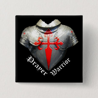 Prayer Warrior 15 Cm Square Badge