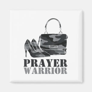 Prayer Warrior Camo God Jesus Christian Camouflage Magnet
