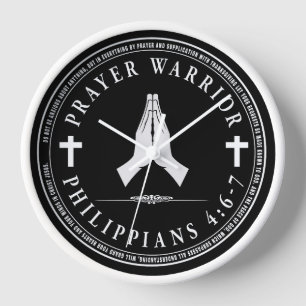 Prayer Warrior Circular Design Clock