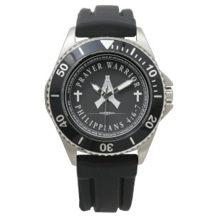 Prayer Warrior Circular Design Watch