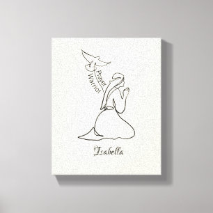 Prayer Warrior Design & Customise Name Canvas Print