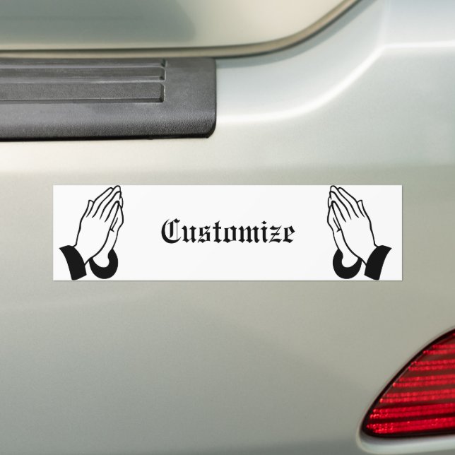 Prayer Warrior Praying Thunder_Cove Bumper Sticker (On Car)