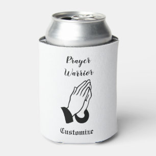 Prayer Warrior Praying Thunder_Cove Can Cooler