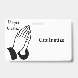Prayer Warrior Praying Thunder_Cove ID Badge