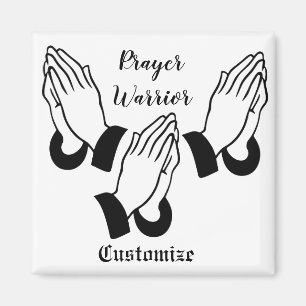 Prayer Warrior Praying Thunder_Cove Magnet