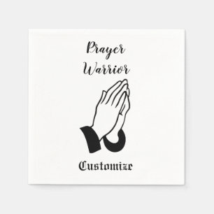 Prayer Warrior Praying Thunder_Cove Napkin