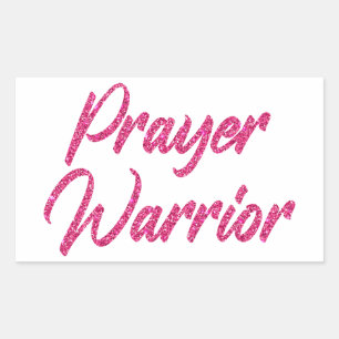 Prayer Warrior Women Christian Faith Church  Rectangular Sticker