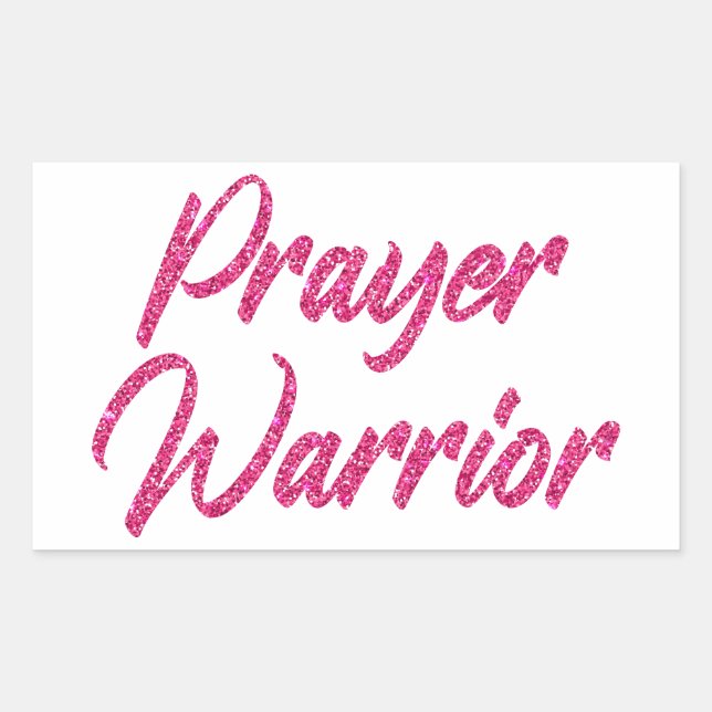 Prayer Warrior Women Christian Faith Church  Rectangular Sticker (Front)