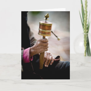 Prayer Wheel, Ladakh, Kashmir Card