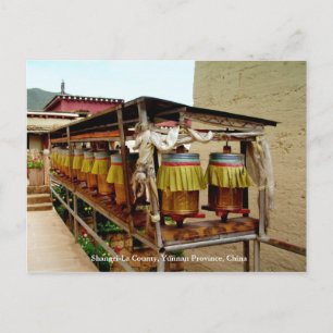 Prayer Wheel,Shangri-La County,Yunnan,China Postcard