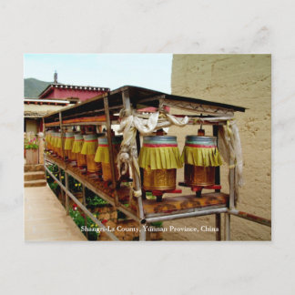 Prayer Wheel,Shangri-La County,Yunnan,China Postcard