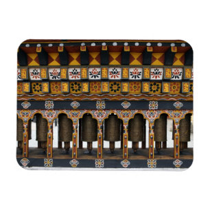 Prayer Wheels in a small public square Magnet