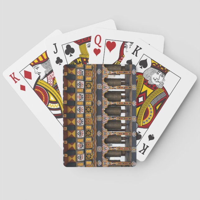 Prayer Wheels in a small public square Playing Cards (Back)