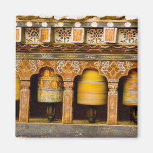 Prayer Wheels, Mani Wheel at Trongsa Dzong, Magnet